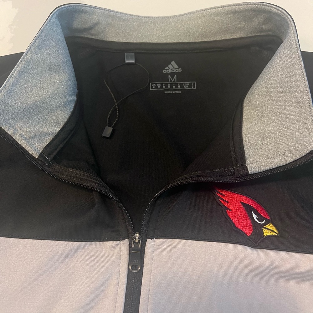 Adidas NWOT Men's Cardinals Black & Gray Team 1/4 Zip